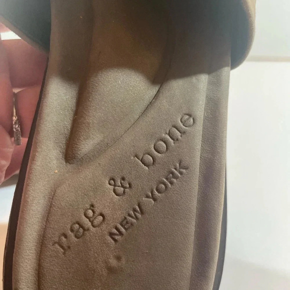 Rag and Bone Olive Green Chunky Heels Size 7.5 - Picture 8 of 8